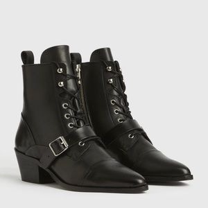 Great Condition Size 10 AllSaints Katy Leather Boots